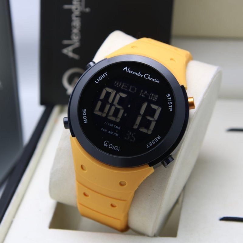 Jam Tangan Alexandre Christie AC 9350 / A9350 Yellow Black Original