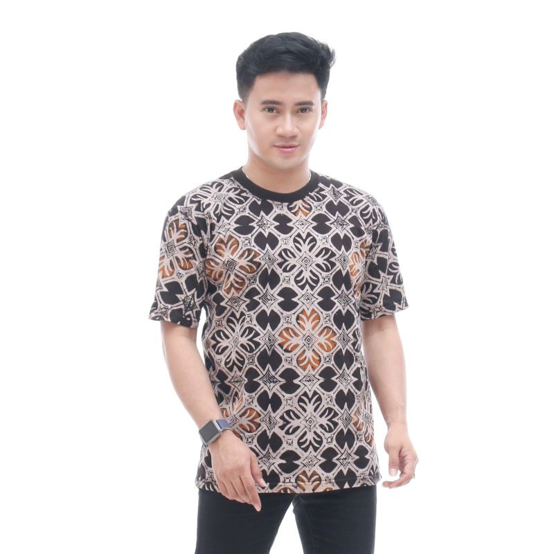 KAOS CAP BATIK ABIK BATANGAN ASLI TRADISIONAL KAOS KATUN