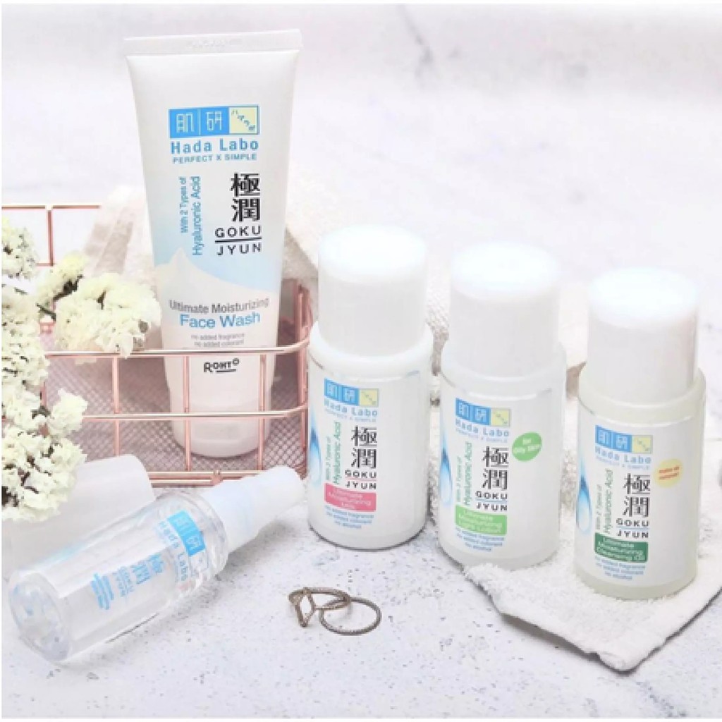 HADA LABO GOKUJYUN Facial Wash  | Toner (Ultimate Moisturizing Lotion - Normal to Dry / Light Lotion - Normal to Oily) | Milk (Cleanser) | Face Mist | Cleansing Oil | Starter (Travel) Pack | ❤ jselectiv ❤ HADA LABO ORI✔️JAPAN✔️COD✔️