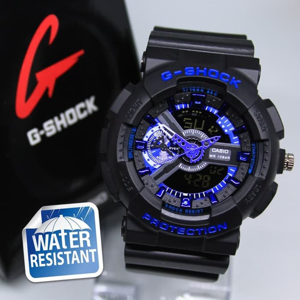 JAM TANGAN PRIA G SHOCK GA 110 ANTI AIR BLACK LIST NAVY