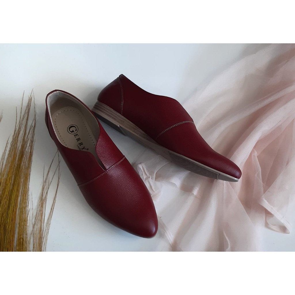 Sepatu Kulit Wanita Model S010 Flat - Gerry Leather