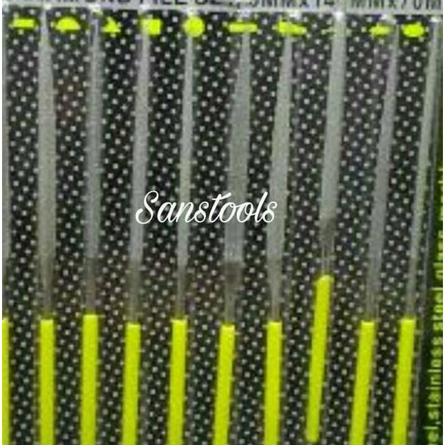 

Diskon Besar2an !! kikir diamond set PROHEX 3mm x 140mm file intan permata 10pcs Germany MURAH.,..