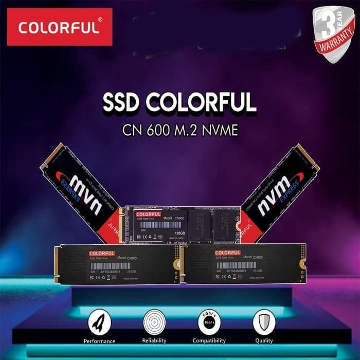 Ssd Colorful CN600 128GB Nvme - SSD 128GB Pcie Nvme Colorful CN600 128GB