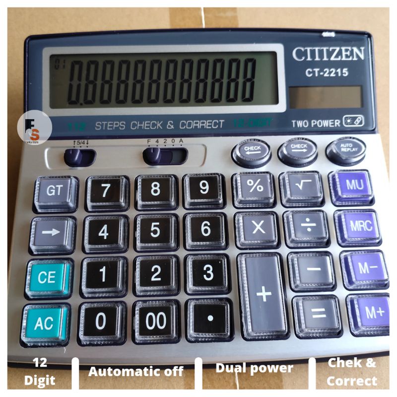

SIS Kalkulator Calculator Dekstop Meja Dagang 12 Dit Tombol Transparan Mika Awet Bagus Layar Terang