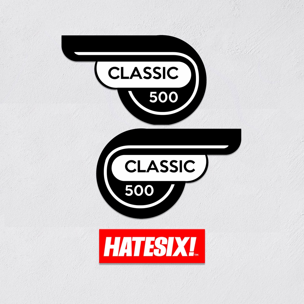 Sticker Decal Stiker Sidepanel Classic 500 Royal Enfield Hatesix