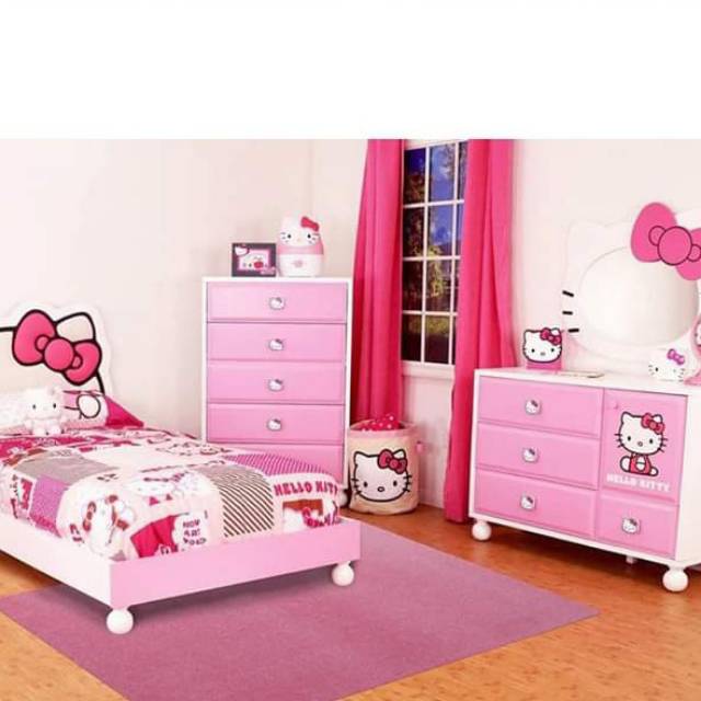 TERMURAH, KAMAR SET ANAK LENGKAP HELLO KITTY