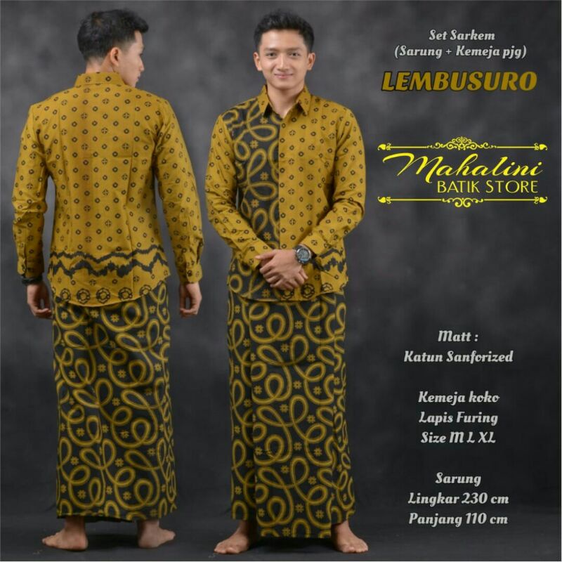 Kemeja dan Sarung Batik II Mahalini