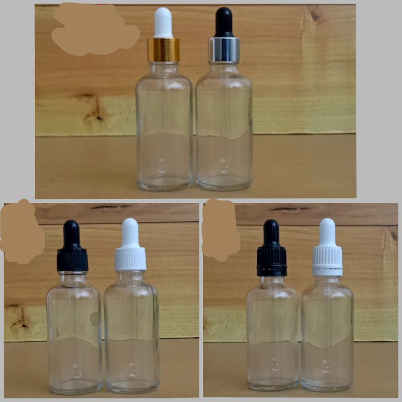 Botol 50ml Kaca Botol Pipet Kaca 50ml Bening Tebal Botol Kaca Pipet 50ml Tebal Botol Serum