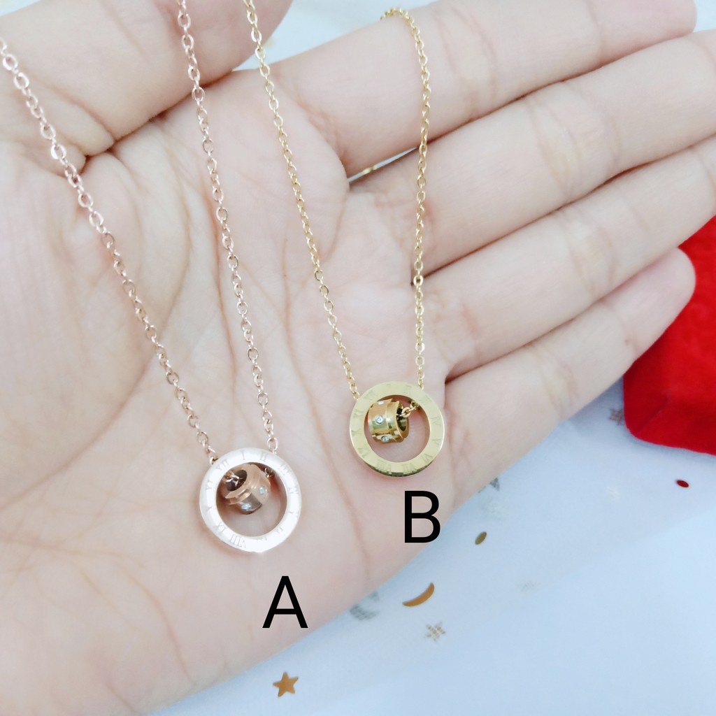 [BAYAR DITEMPAT] Kalung Set Liontin Titanium Korea Anti Karat Pusat Xuping Jakarata