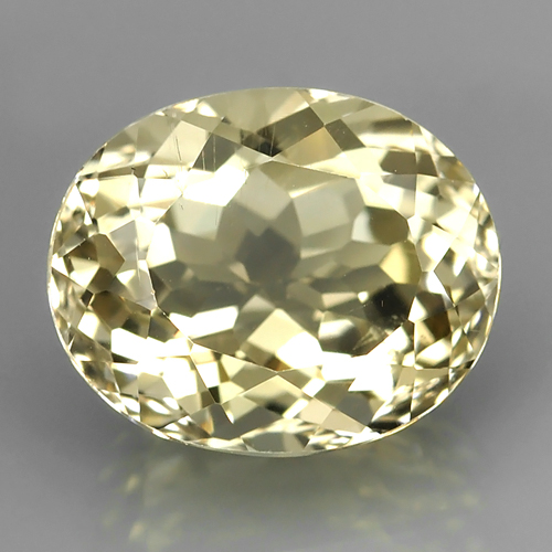 Emil Certified Oval 8.21ct 10.5x12.8x7.9mm Natural Unheated Yellow Topaz, Brazil TP016