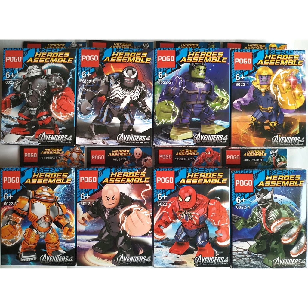 Best Promo Lego Avengers 4 Heroes Assemble Big Figure Merk POGO 6022 Sale