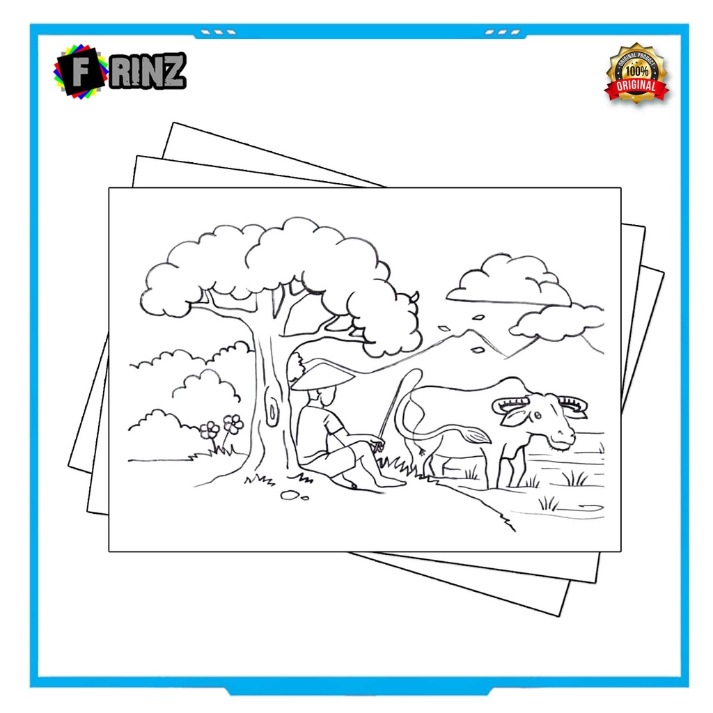 Gambar Sketsa Mewarnai ~ 17 . Pemandangan Part 1 / Seketsa Lukis / Drawing Sketch / Menggambar-08
