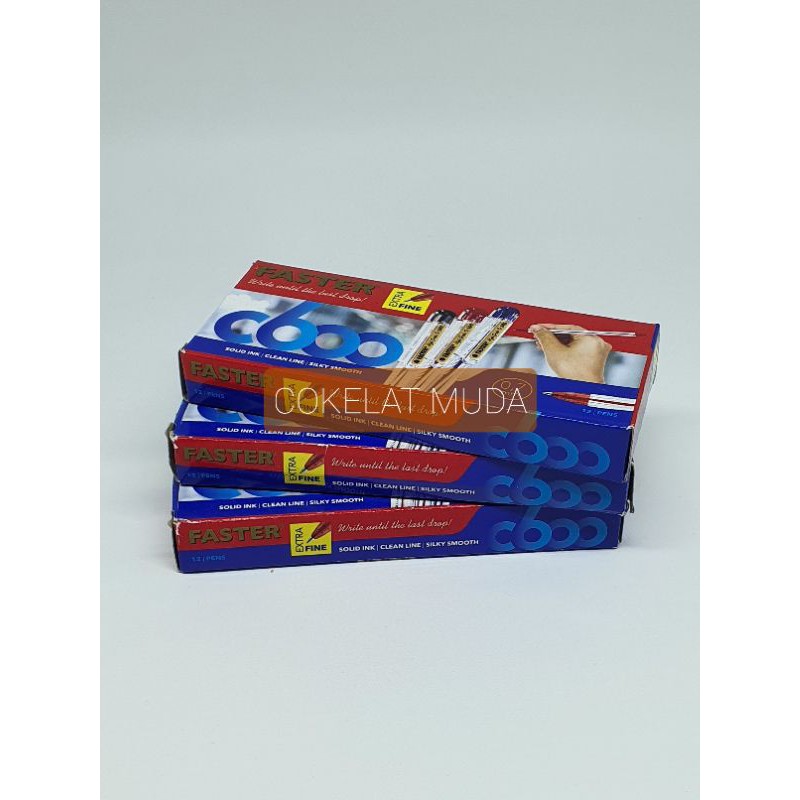 

Pen / Pulpen Faster C600 Extra Fine Buka Tutup (Lusin)