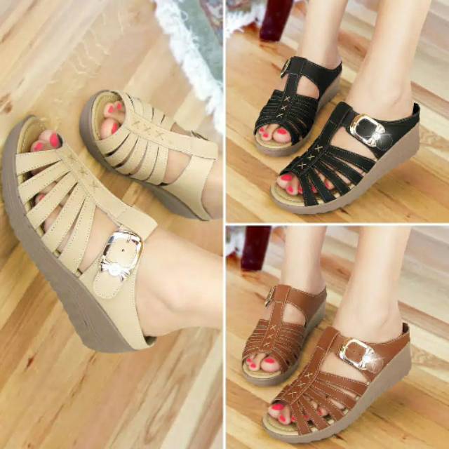 Sandal Wedges Wanita Mulan 1180