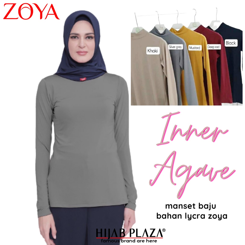 Manset Baju Daleman Muslimah Inner Agave Zoya Bahan Lycra Adem