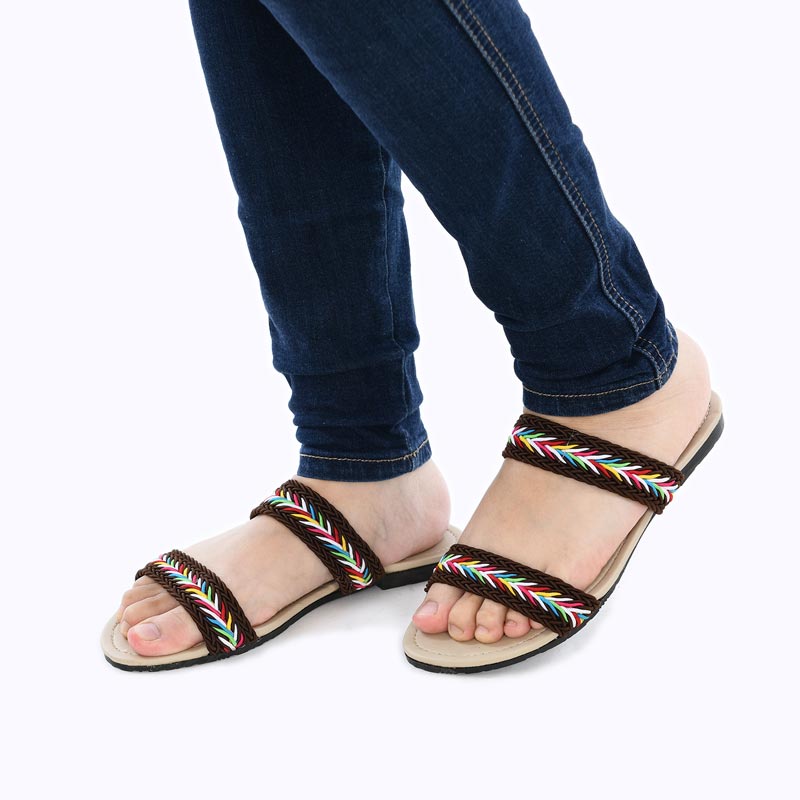 Hot Sale! Justin Sandal Tali Wanita JH 55 Coklat Kombinasi Berkualitas