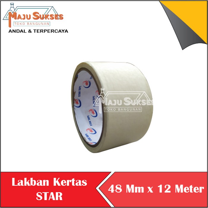 

MASKING TAPE LAKBAN KERTAS SOLASI 2" SOLATIP KERTAS STAR PAPER TAPE 2 " INCH
