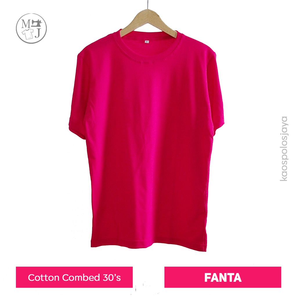 Kaos polos pink fanta / Kaos Polos 100% cotton combed 30s / Kaos polos murah / Kaos polos premium