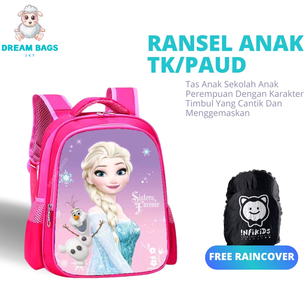 Tas Anak TK Perempuan DB-6122 Tas Ransel Anak Perempuan TK