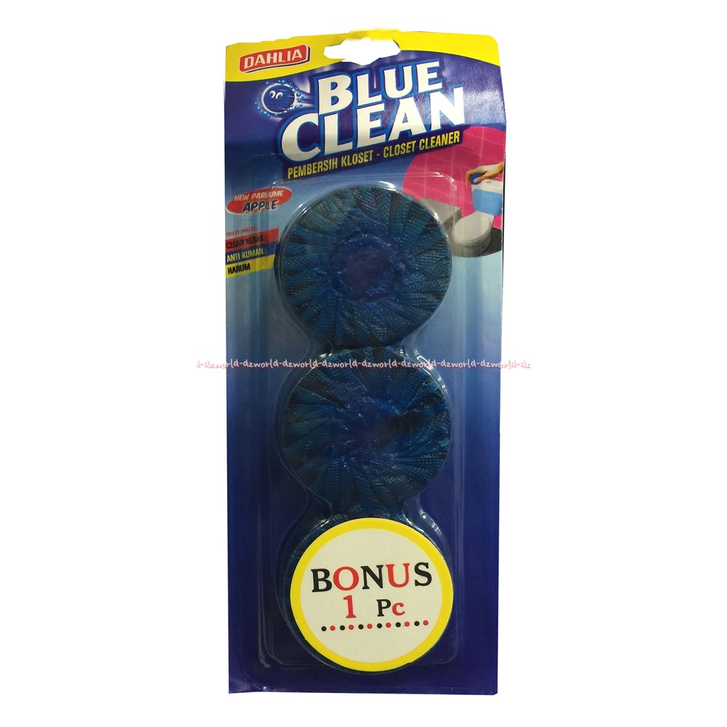 Blue clean pembersih kloset dahlia apple Bulat Biru untuk Kloset isi 2pcs