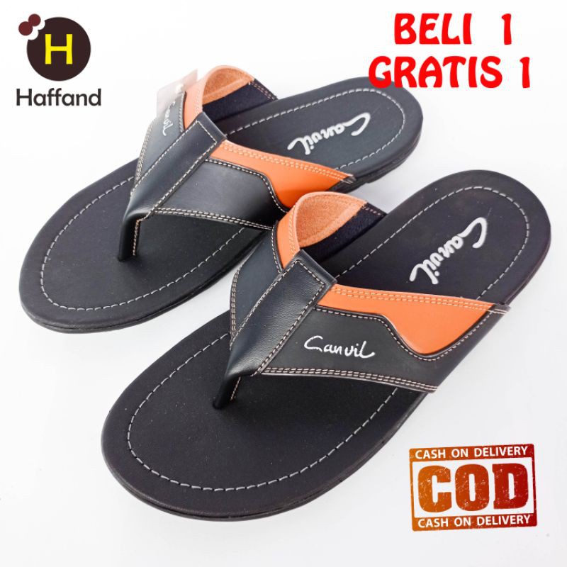 Sandal japit pria terbaik sandal keren pria sandal pria kulit kekinian beli 1 gratis 1