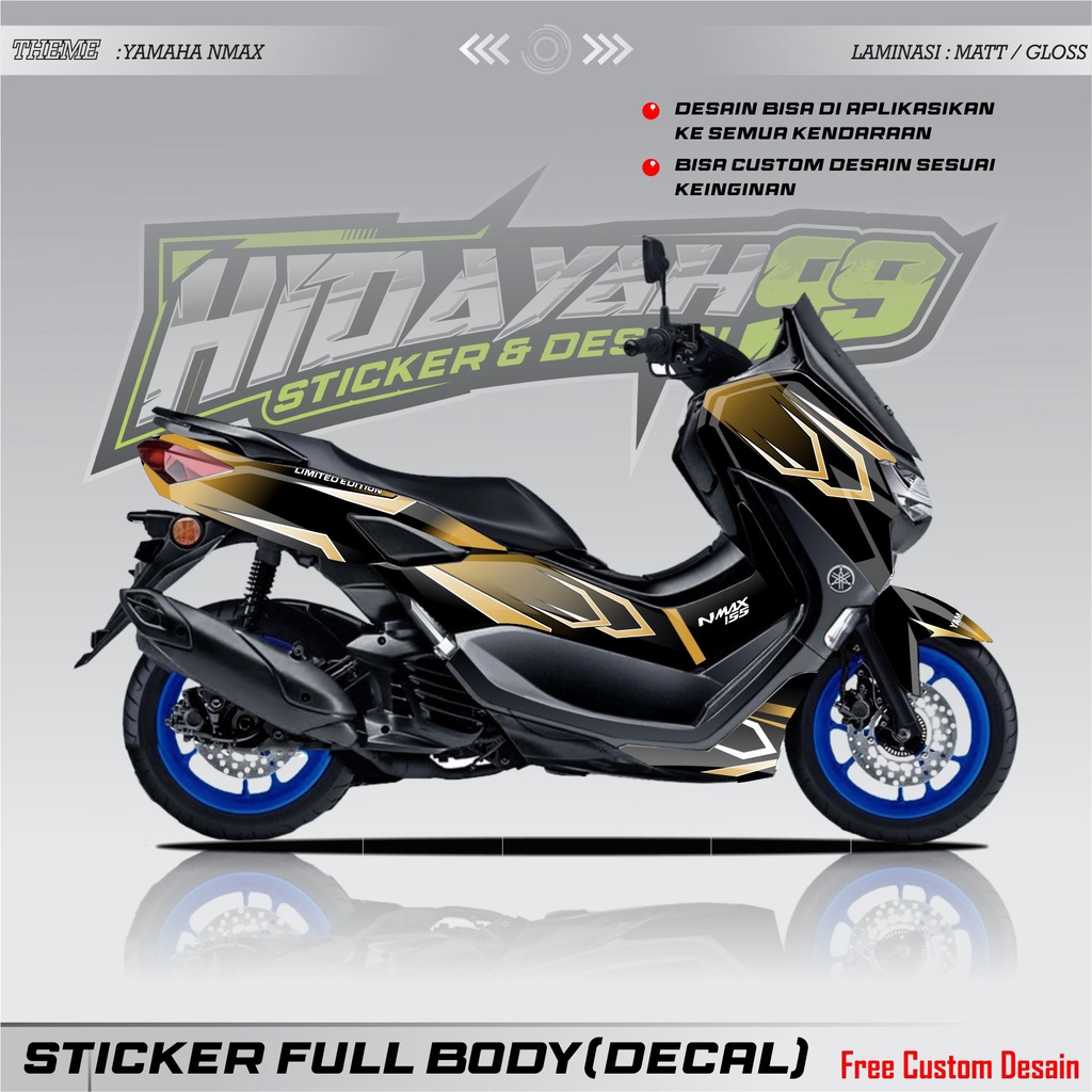 DECAL NMAX NEW LIMITED EDITION - STIKER FULL BLOK NMAX 2020 - STIKER NMAX FULL BODY