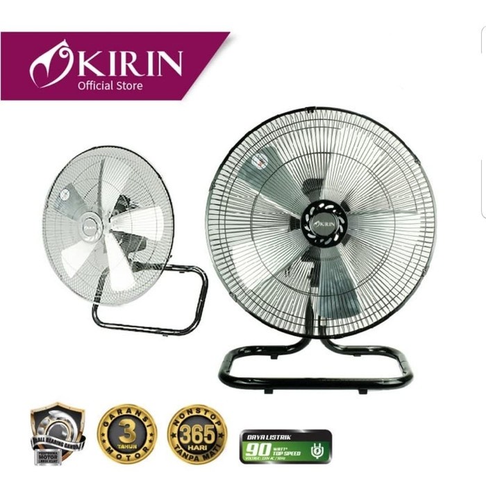 KIRIN Kipas Angin Desk Fan 18&quot; 2in1 Hitam - Garansi Resmi 1 Tahun