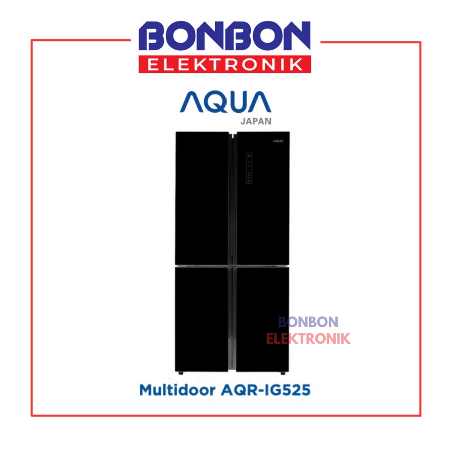 AQUA Kulkas 4 Pintu Side by Side Inverter AQR-IG525AM(GB) / AQR IG525AMGB / IG525AM