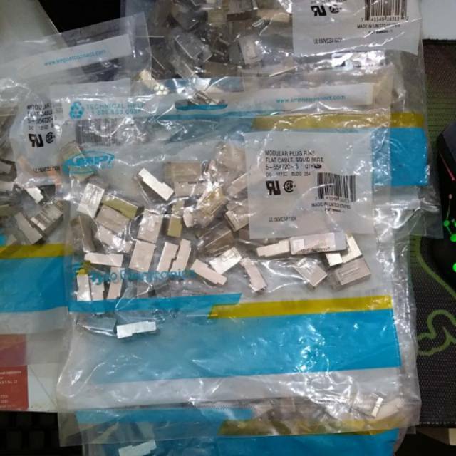 AMP Connector RJ45 cat 5 besi AMP Konektor RJ45 Cat-6