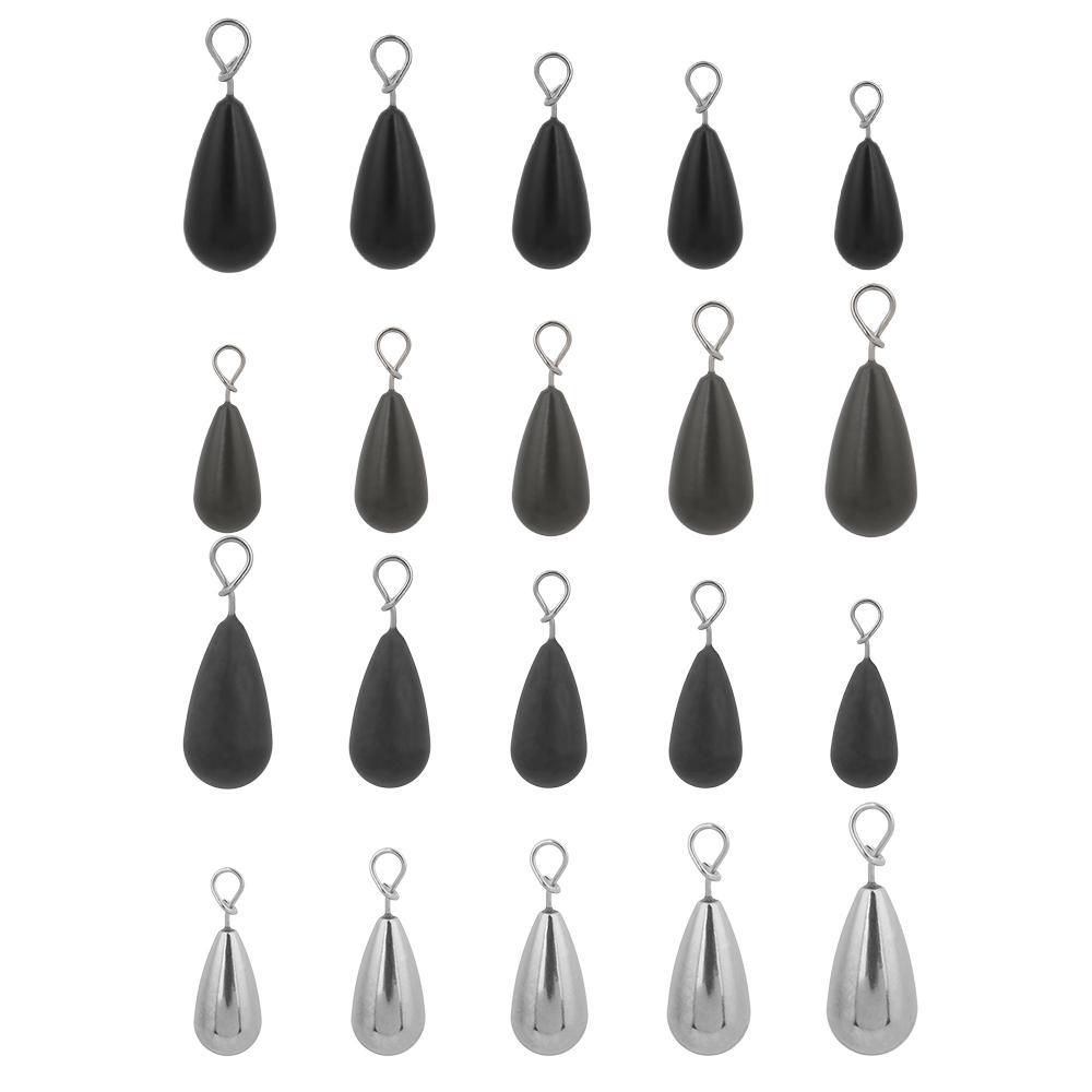 Chookyy Fishing Sinkers Tungsten 3.5 /5.3 /7 /10.5 /14g Water drop Tungsten Fastach Sinker Entertainment Konektor Kait Berat Tambahan