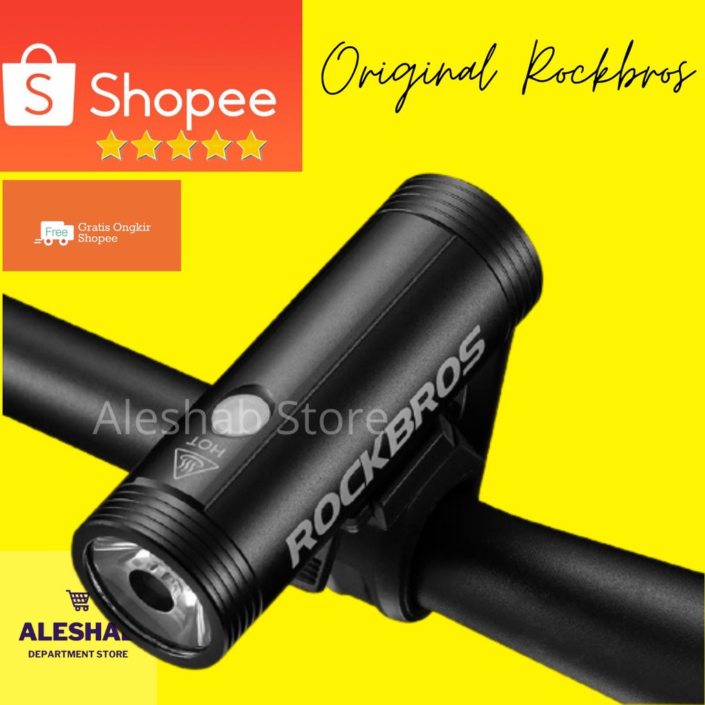 Lampu Depan Rockbros USB Rechargeable Premium Quality