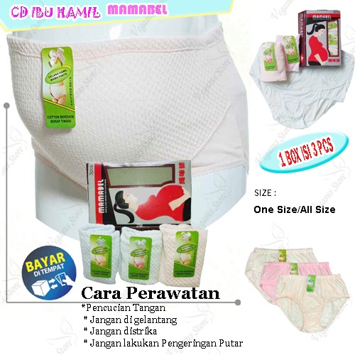 3PC Celana Dalam Ibu HAMIL-CD HAMIL POLOS Box Coklat All Size FULL PERUT(COD)