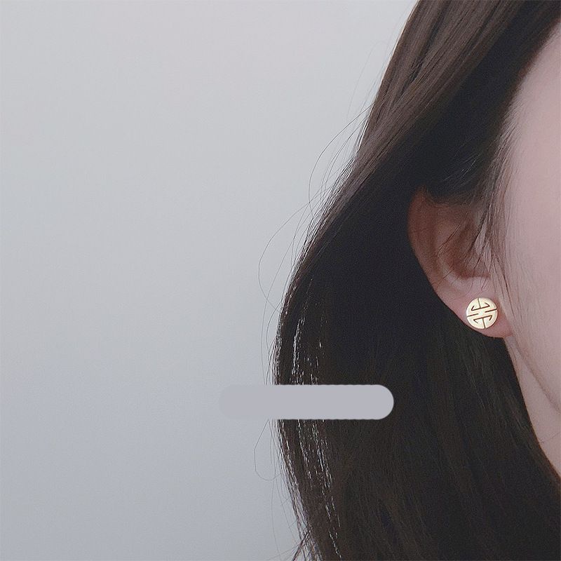 COD! anting titanium wanita stud simple rosegold anti karat import