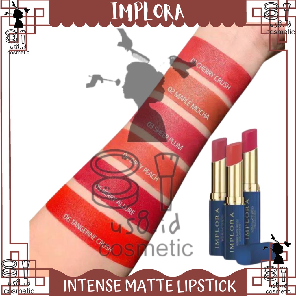 IMPLORA Intense Matte Lipstick Long Lasting Finish Original BPOM