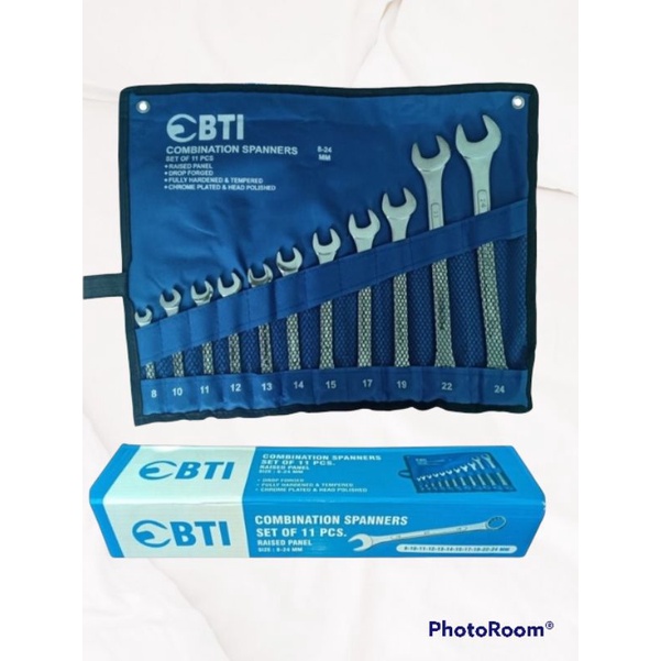 KUNCI RING PAS SET 11PCS 8-24 BTI KOMBINASI SPANNER