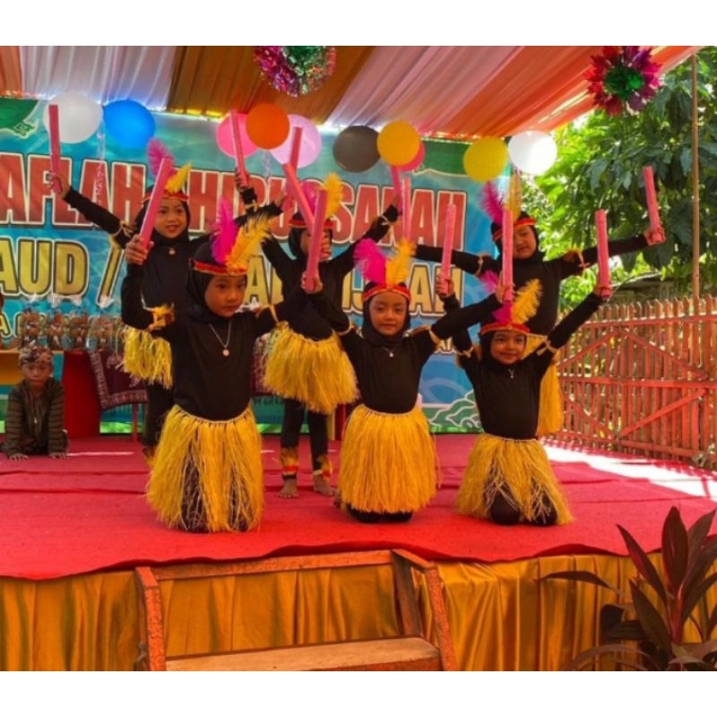 Hiasan Kepala/Headband Mahkota Tari/ Aksesoris Kepala Bulu/ Mahkota Bulu