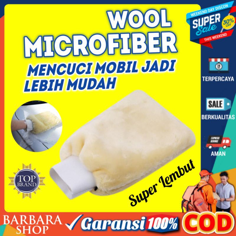 Kain Lap Cuci Motor Mobil Dapur Sarung Tangan Kain Wool Super Lembut Microfiber