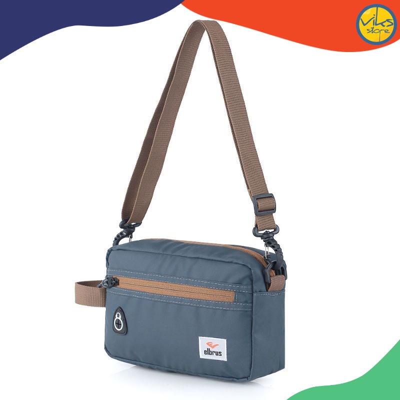 Tas Selempang Pria Cowok Elbrus Original Slingbag Tas Kerja Kuliah Sekolah Simple Ukuran Size Sedang