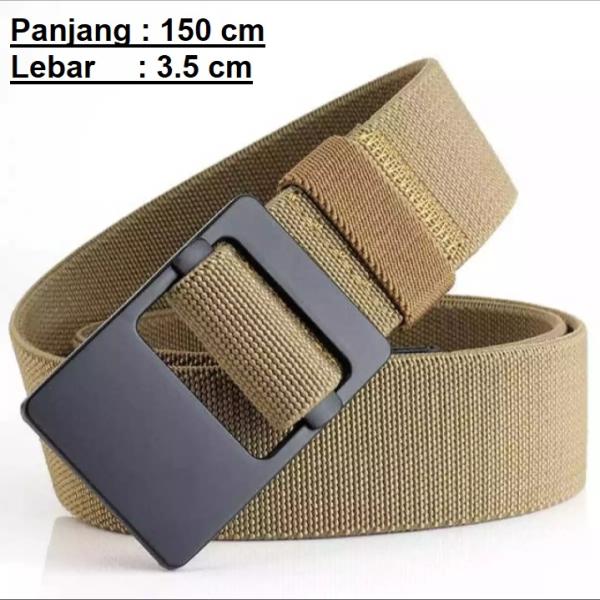 Buckle Style - ikat pinggang, ban pinggang, gesper, sabuk pria geser polos tali PJ 150 cm