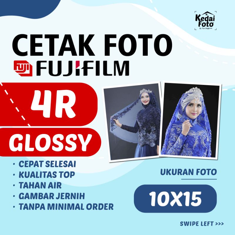 Cetak Foto 4R Foto Glossy Fujifilm Kodak Foto Kualitas Lab (10x15cm)