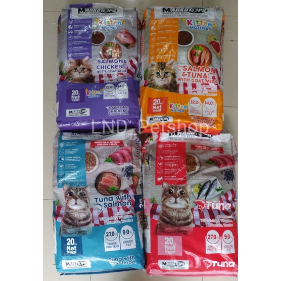 Markotops Adult Tuna 20kg / Markotops Adult Tuna With Salmon 20Kg / Markotops Kitten Tuna Salmon 20k
