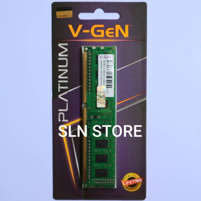 DDR3 2GB PC-12800 / 1600MHz V-GeN Platinum Longdimm RAM Vgen