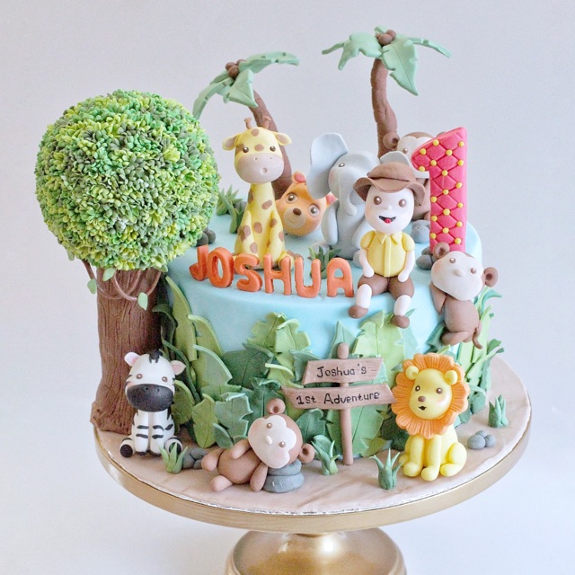

kue, cake ulang tahun/ birthday jungle populer cute