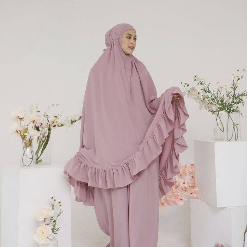 Mukena Dewasa Jumbo Terbaru 2022 / Mukena Khadijah Dewasa Kriwil Katun / Mukena Katun Polos / Mukena