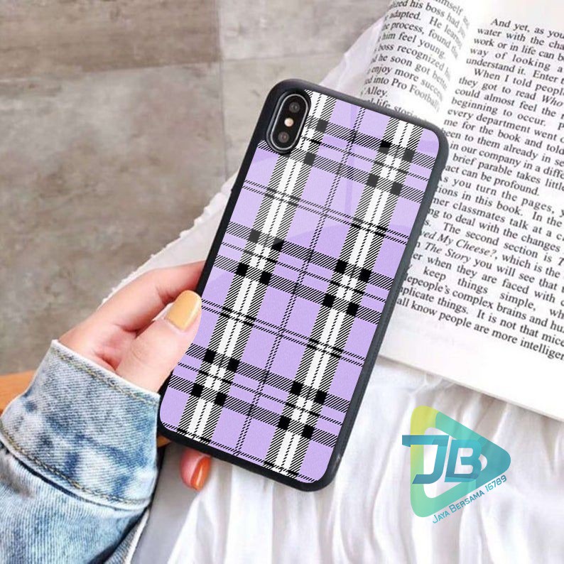 HARDCASE 2D GLOSSY TARTAN OPPO VIVO XIAOMI SAMSUNG REALME IPHONE ALL TYPE JB5689