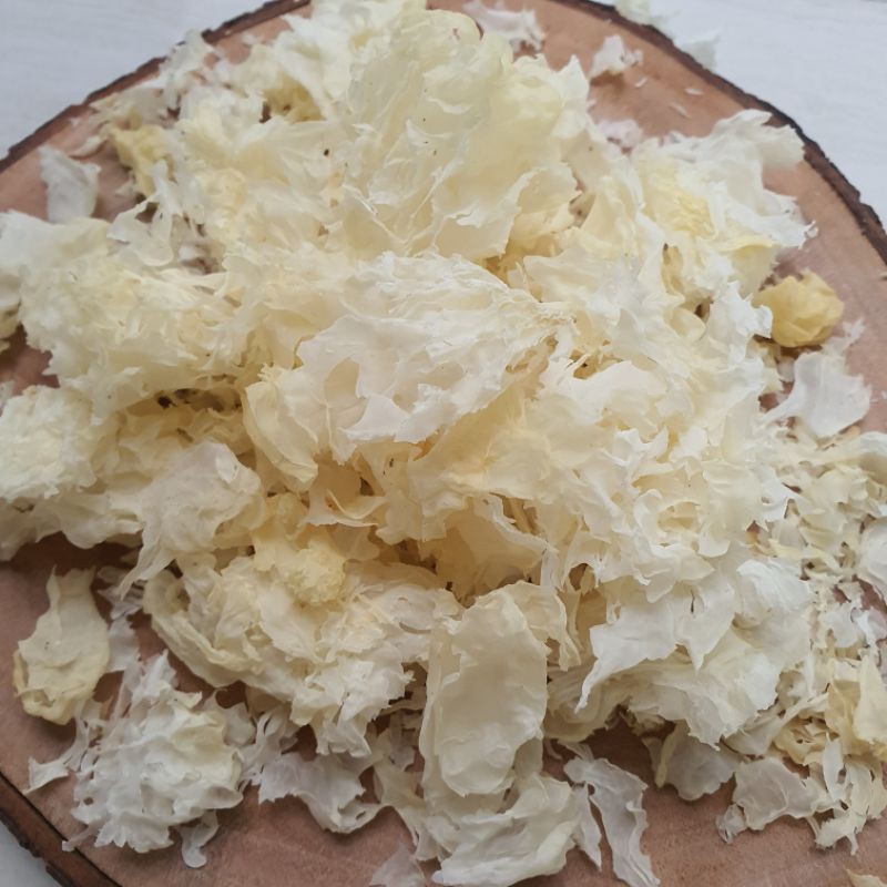 Jamur Putih Salju Kering / Es / Bai Mu Er / Dried White Fungus REMAHAN 30gr