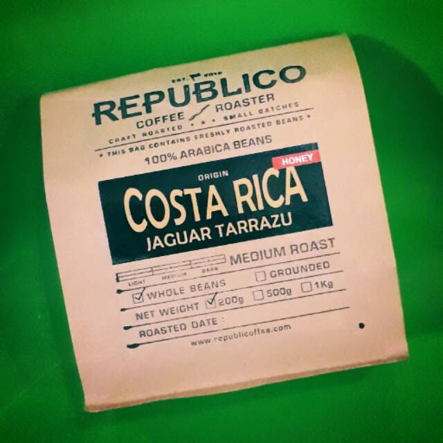 

Kopi Arabika Republico Costa Rica "Jaguar Tarrazu