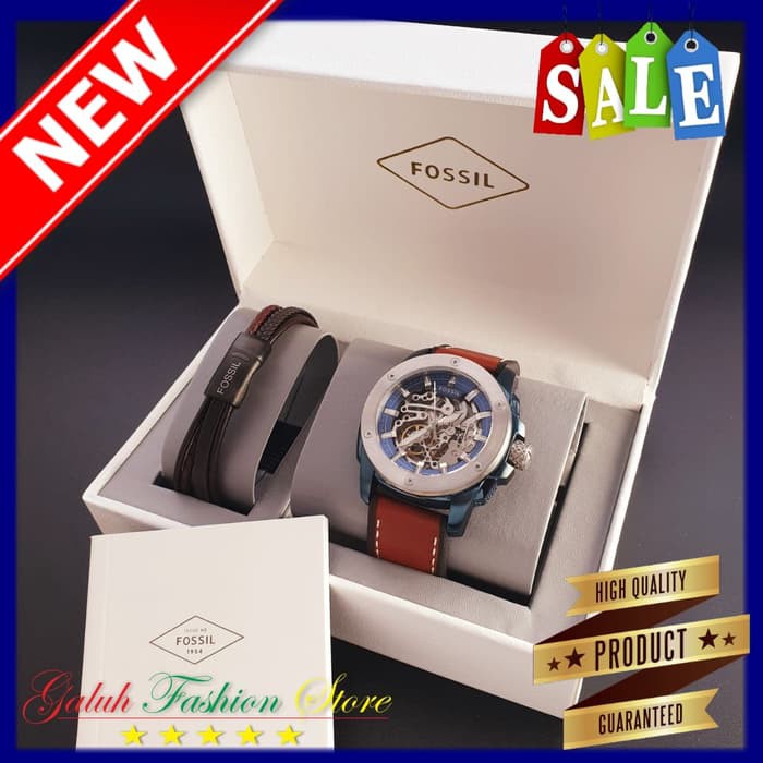 PAKET Jam tangan fossil ME 3135 / Fossil ME3135 Original BM + Gelang