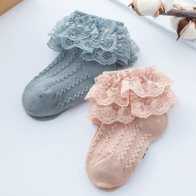 MURMURE.BABY I KAOS KAKI ANAK BAYI BALITA PEREMPUAN MODEL DOUBLE RENDA LACE