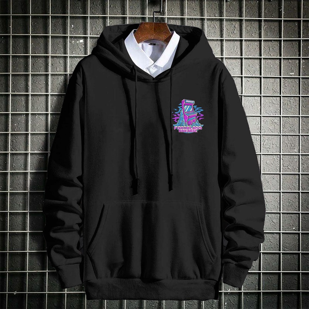 HIPNOP Outerwear Unisex Hoodie Arcade Hitam